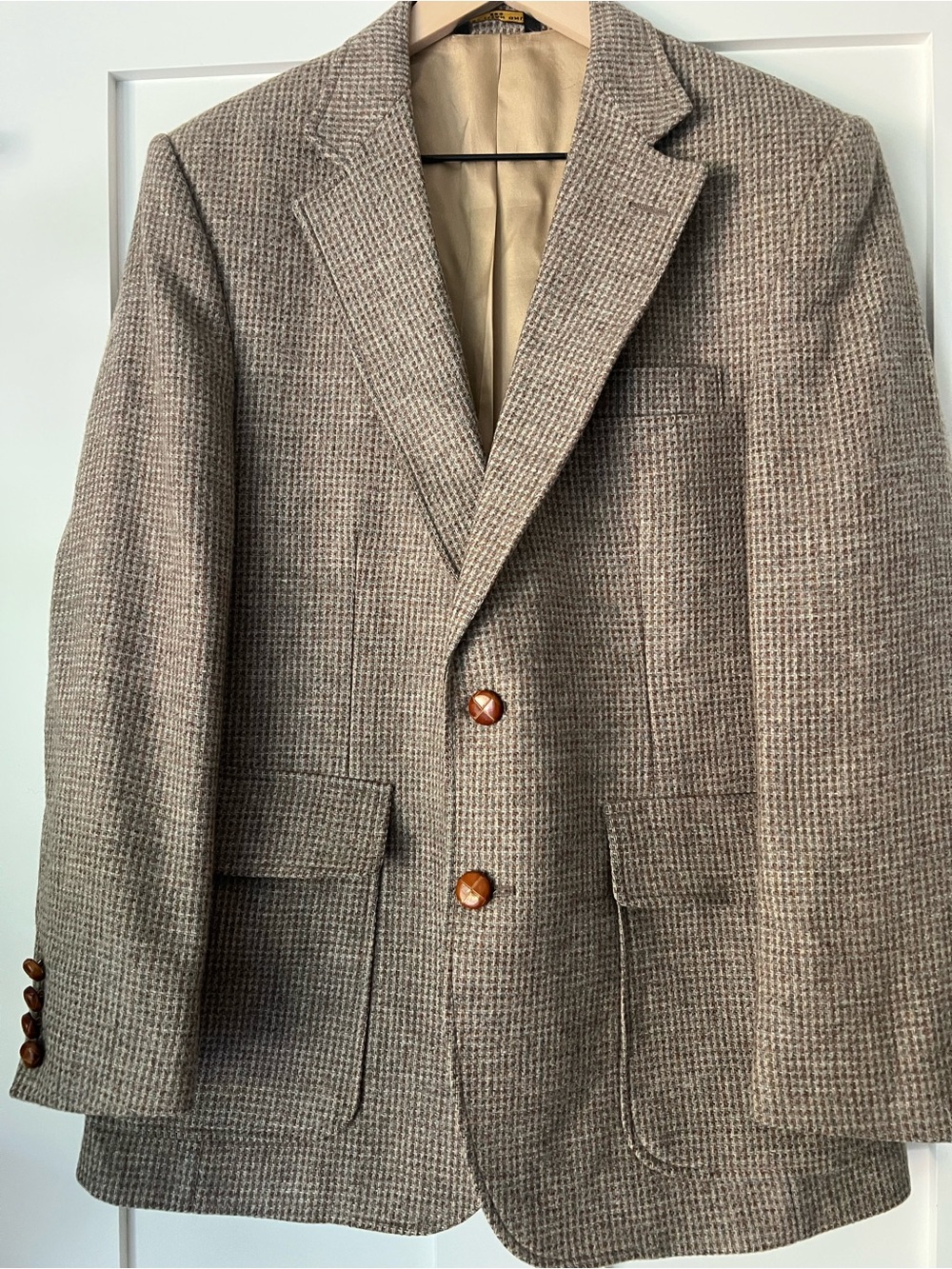IMPERIAL by HAGGAR | Vintage 100% Wool Tweed Sport Coat Blazer 38S USA